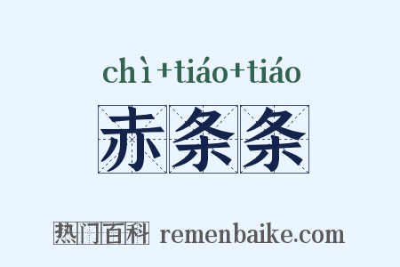 赤条条是什么意思的图片